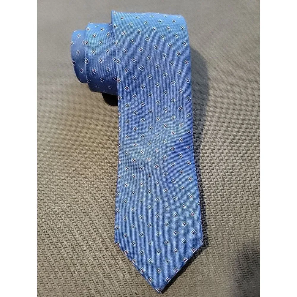 MICHAEL KORS Men's Silk Blend Tie ~ Blue‎ ~ Geometric ~